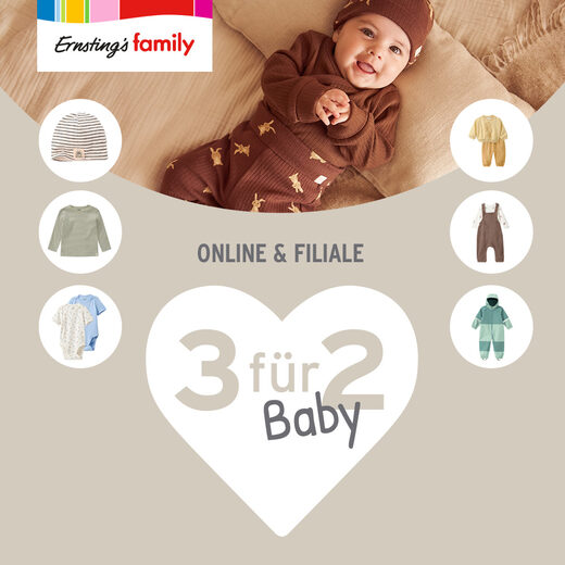 Ernsting's family ONLINE & FILIALE 3 für 2 Baby