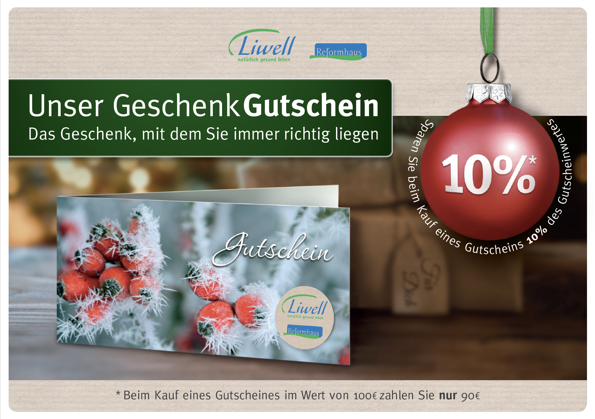 Gutscheinaktion im Reformhaus Quentin
